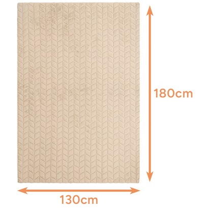 Patura electrica incalzita, Moale, Dubla, 180 x 130 cm, 10 trepte temperatura, Temporizator, Telecomanda cu afisaj, Spalare masina, Bej