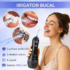 Irigator bucal profesional portabil, 5 moduri, 8 duze, 300 ml, 2500 mAh, IPX7, pentru dinti, gingii, limba si nas, Negru