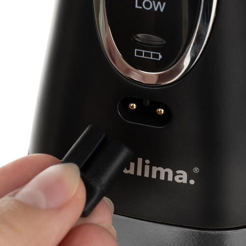 Irigator bucal profesional portabil, 5 moduri, 8 duze, 300 ml, 2500 mAh, IPX7, pentru dinti, gingii, limba si nas, Negru