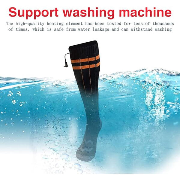 Set Sosete Incalzite Electric, cu Power Banks Incluse, 4 Trepte de Caldura, ReincarcabilE, Baterie mare de 4000 mAh, durata lunga de viata pana la 65 °C zona mare de incalzire, control prin butoane, Marimea 37-46, Negru