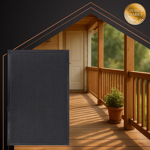 Covoras intrare, Antimurdarie, Antiderapant, 60x90 cm, Negru