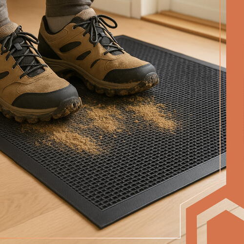 Covoras intrare, Antimurdarie, Antiderapant, 60x90 cm, Negru
