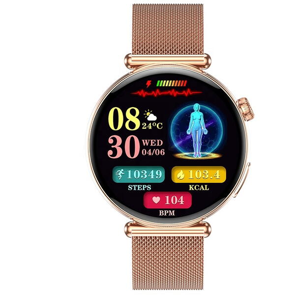 SmartWatch cu EKG, Ritm Cardiac, Temperatura Corporala, Nivel Oxigen, HRV, Tensiune Arteriala, Calculator, Asistent Vocal Inteligent AI, Apel Bluetooth S883