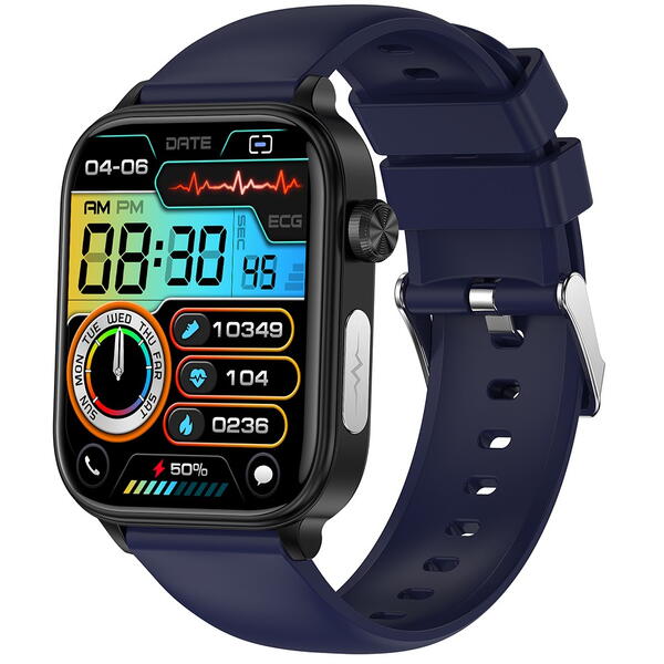 SmartWatch cu Apel Bluetooth, Glucometru, Analiza Impedantei Bioelectrice, EKG, HRV, Temperatura Corporala, Ritm Cardiac, Nivel Oxigen, Tensiune Arteriala S887