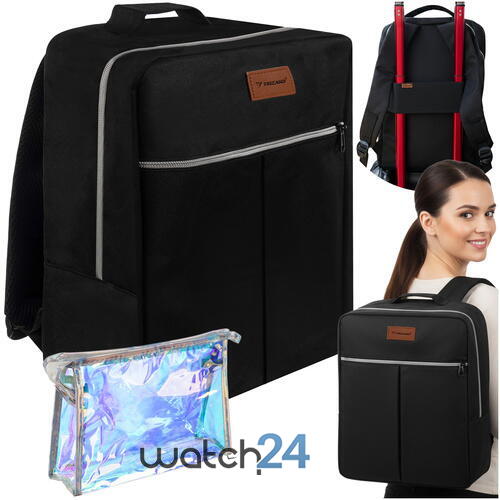 Rucsac, Geanta de calatorie, 17L, 38x24x18cm, Trusa Cosmetice Inclusa, Negru