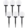 Lampă solară de grădină – sferică, set de 6 buc