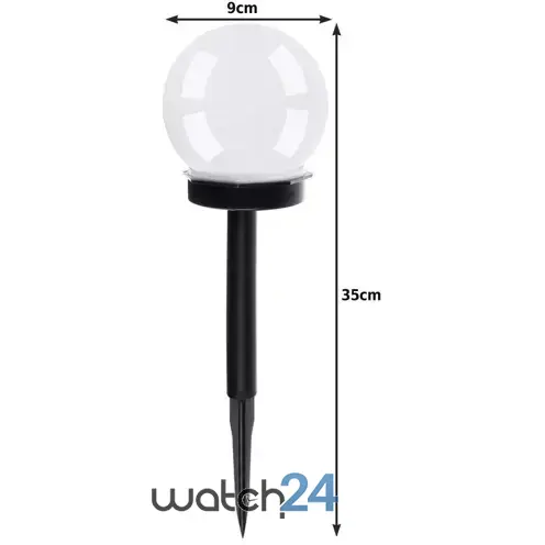 Lampă solară de grădină – sferică, set de 6 buc