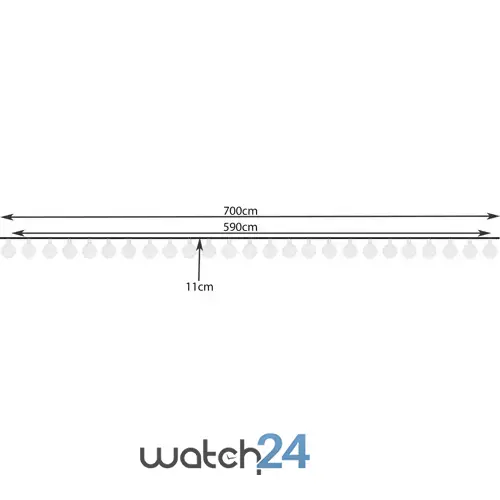 Lampa solara tip Ghirlandă 7 m, 50 Bile, 2 V, IP44
