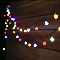 Lampa solara tip Ghirlandă 7 m, 50 Bile, 2 V, IP44