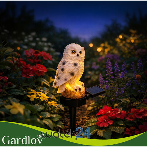 Lampă solară de grădină – bufniță