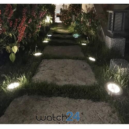 Set 12 Lămpi Solare de Grădină Alb Rece cu Senzor de Mișcare IP65 11.5cmx12.5cmcm