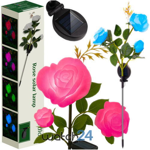 Lampă solară de exterior tip 3 trandafiri, ideală pentru curte