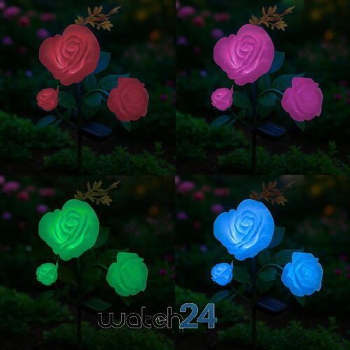 Lampă solară de exterior tip 3 trandafiri, ideală pentru curte