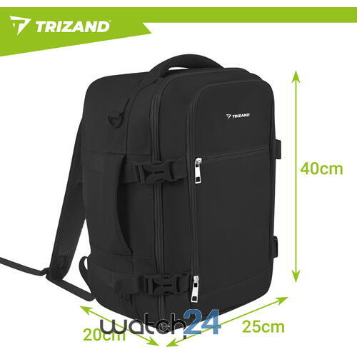 Rucsac tip Geanta de calatorie, 20L, 40x25x20cm, 2 Compartimente, Negru