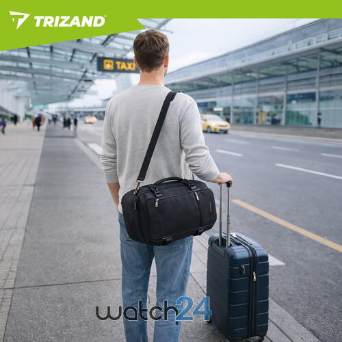 Rucsac tip Geanta de calatorie, 20L, 40x25x20cm, 2 Compartimente, Negru