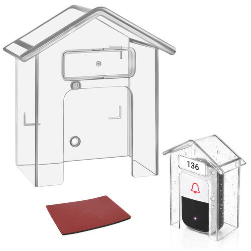 SMARTECH Husa protectie sonerie wireless, Impermeabila  Exterior, Transparent