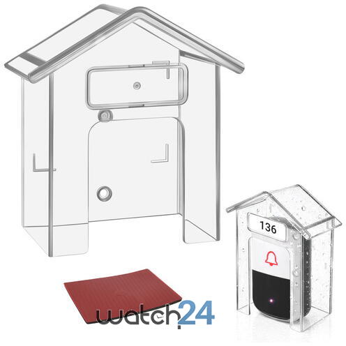 Husa protectie sonerie wireless, Impermeabila  Exterior, Transparent