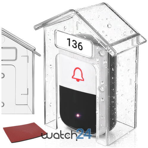 Husa protectie sonerie wireless, Impermeabila  Exterior, Transparent