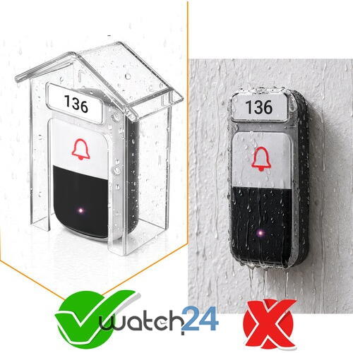 Husa protectie sonerie wireless, Impermeabila  Exterior, Transparent