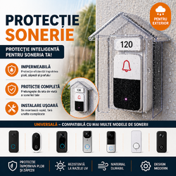 Husa protectie sonerie wireless, Impermeabila  Exterior, Transparent