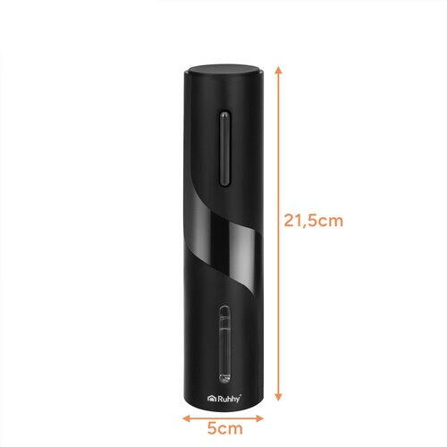 Set Tirbuson Electric, Reincarcabil, Accesoriu taiat folie, Pompa vid, Dop sticla vin cu pompita pentru scos aerul