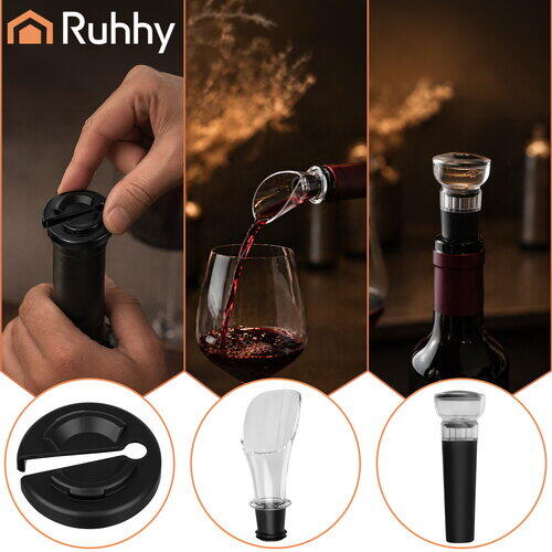 Set Tirbuson Electric, Reincarcabil, Accesoriu taiat folie, Pompa vid, Dop sticla vin cu pompita pentru scos aerul