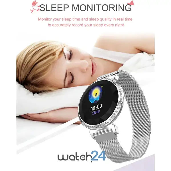 Smartwatch cu Bluetooth, Calendar menstrual, BPM, MMHG, Notificari, Alarma, Moduri sport  S120
