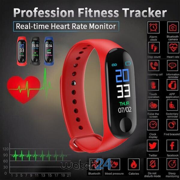 Bratara fitness (V.M3) cu bluetooth, monitorizare ritm cardiac, notificari, functii fitness S124