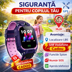 SmartWatch pentru copii cu functie telefon (SIM), Camera, Localizare LBS, Apelare SOS, Agenda telefonica S276