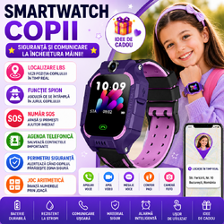 SmartWatch pentru copii cu functie telefon (SIM), Camera, Localizare LBS, Apelare SOS, Agenda telefonica S276
