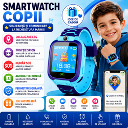 SmartWatch pentru copii cu functie telefon (SIM), Camera, Functie Monitorizare, Localizare LBS, Apelare SOS, Agenda telefonica S321