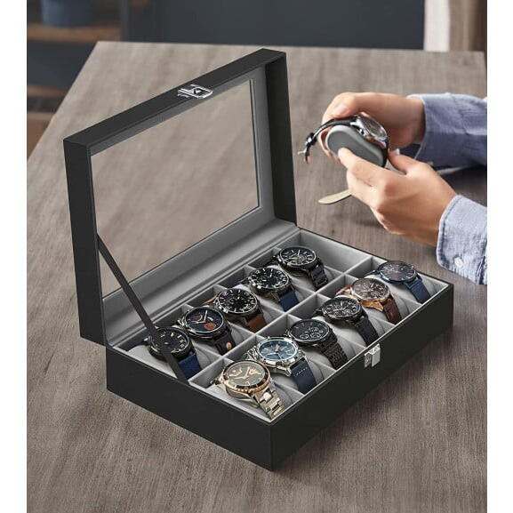 Cutie depozitare pentru 12 ceasuri