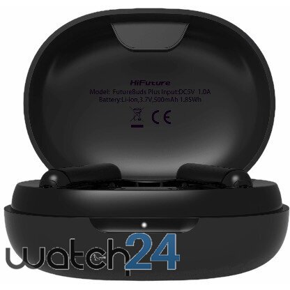 Casti Bluetooth 5.0 HiFuture FutureBuds+ TWS Earbuds, Microfon, raspundere si respingere apel, Accesare vocala Siri sau Google Assistance, HD Voice, Control media, Touch pe casca, Negru 5.0 imagine 2022 crono24.ro