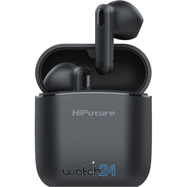 Casti Bluetooth 5.0 HiFuture Flybuds2 - Black TWS Earbuds, Microfon, raspundere si respingere apel, Accesare vocala Siri sau Google Assistance, HD Voice, Control media, Touch pe casca, Negru