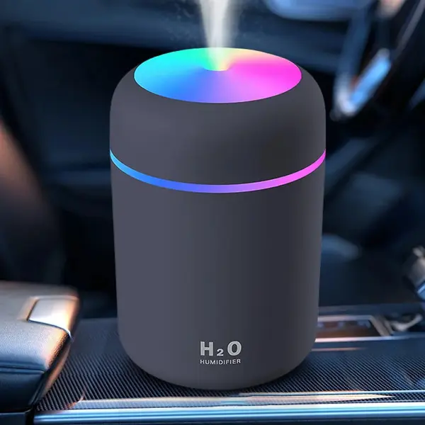 Umidificator de aer cu ultrasunete, difuzor aromaterapie 300ML, cu iluminat LED, pentru casa, birou si masina STH-4