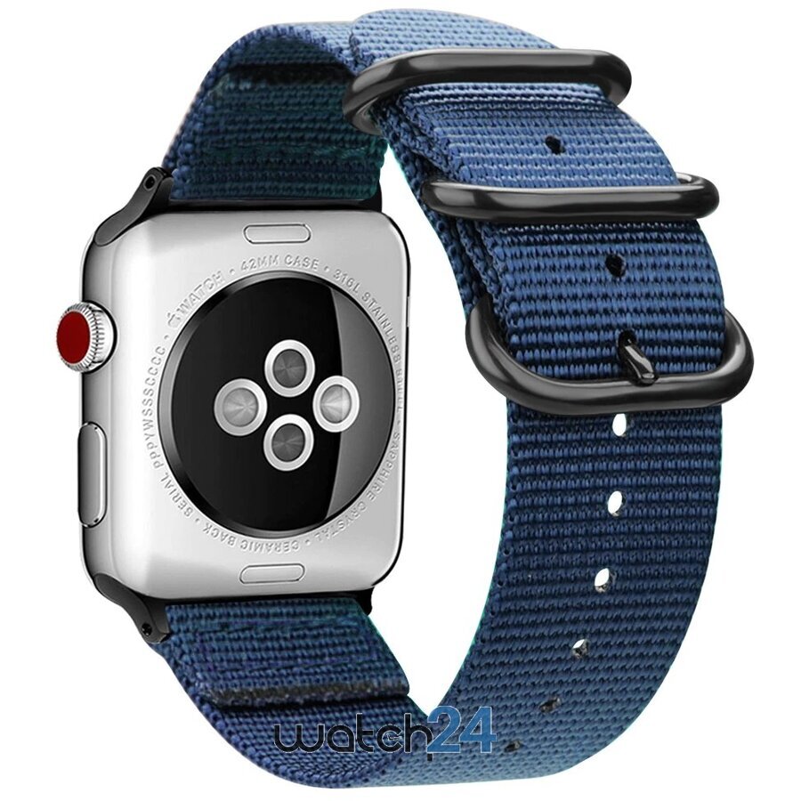 Curea textil compatibila Apple Watch versiune 1/2/3/4/5/6 (38/40mm) V2 (38/40mm) imagine 2022 crono24.ro