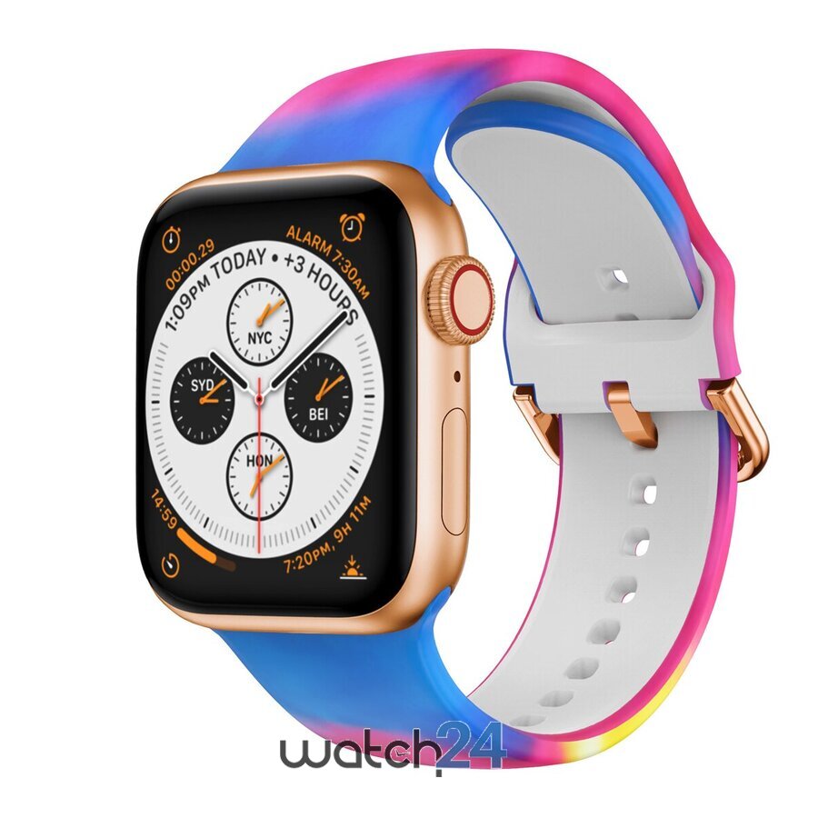 Curea silicon compatibila Apple Watch versiune 1/2/3/4/5/6 (42/44mm) V19 (42/44mm) imagine noua 2022