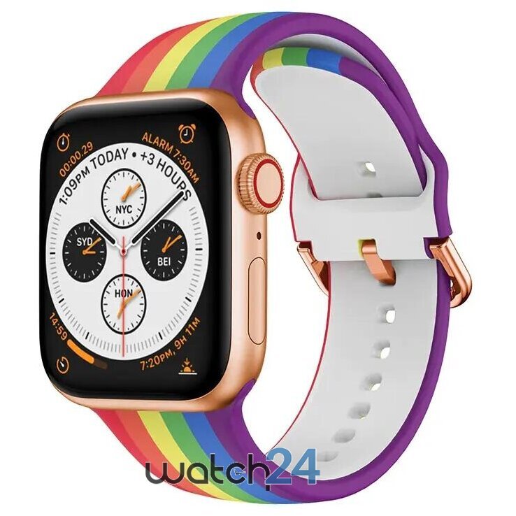 Curea silicon compatibila Apple Watch versiune 1/2/3/4/5/6 (38/40mm) V2 (38/40mm) imagine 2022 crono24.ro