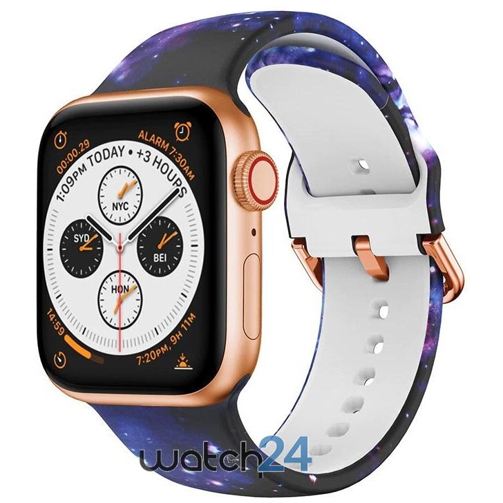 Curea silicon compatibila Apple Watch versiune 1/2/3/4/5/6 (38/40mm) V15 (38/40mm) imagine noua 2022