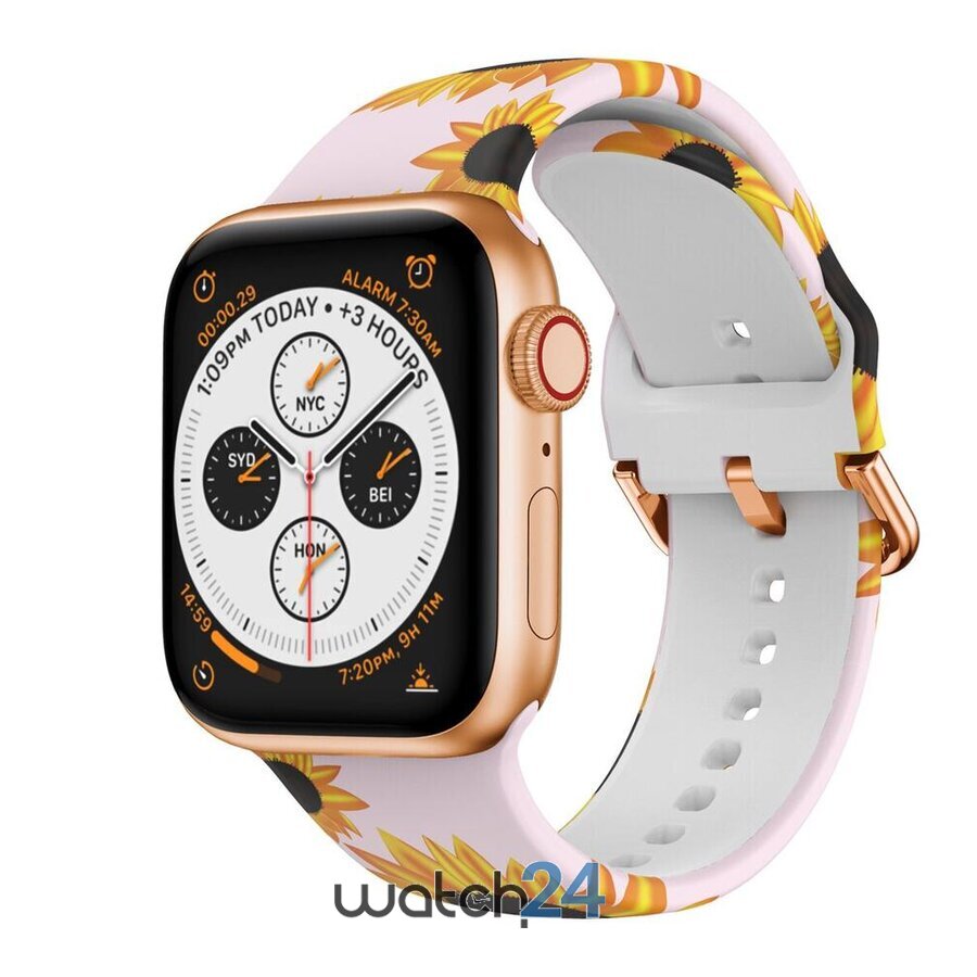 Curea silicon compatibila Apple Watch versiune 1/2/3/4/5/6 (38/40mm) V18 (38/40mm) imagine 2022 crono24.ro