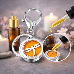 Breloc aromaterapie, difuzor pentru uleiuri esentiale V21