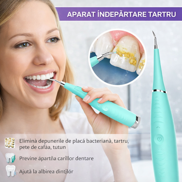 Dispozitiv electric pentru indepartarea depunerilor de tartru, Turcoaz