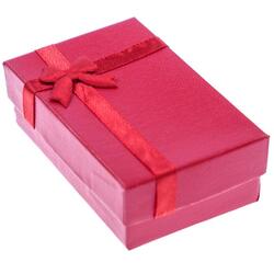 Cutie pentru bijuterii, rosie, cu capac, 8x4.5 cm